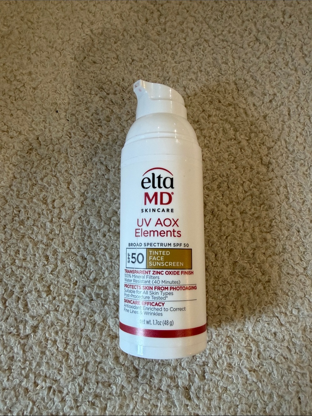EltaMD UV AOX Elements Tinted Face Sunscreen SPF 50 - USED NO CAP 02/2028
